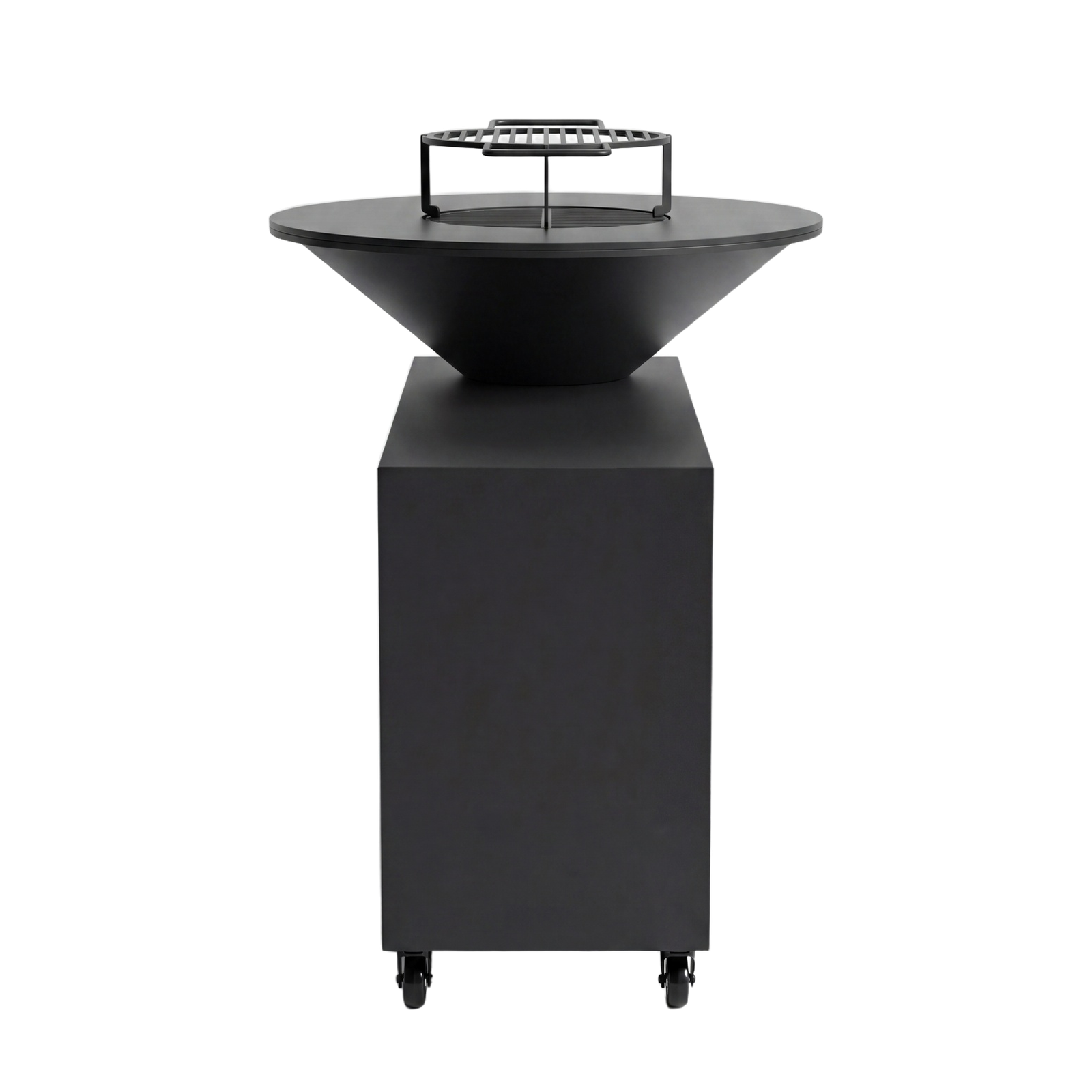 Brasero Rond Noir profil