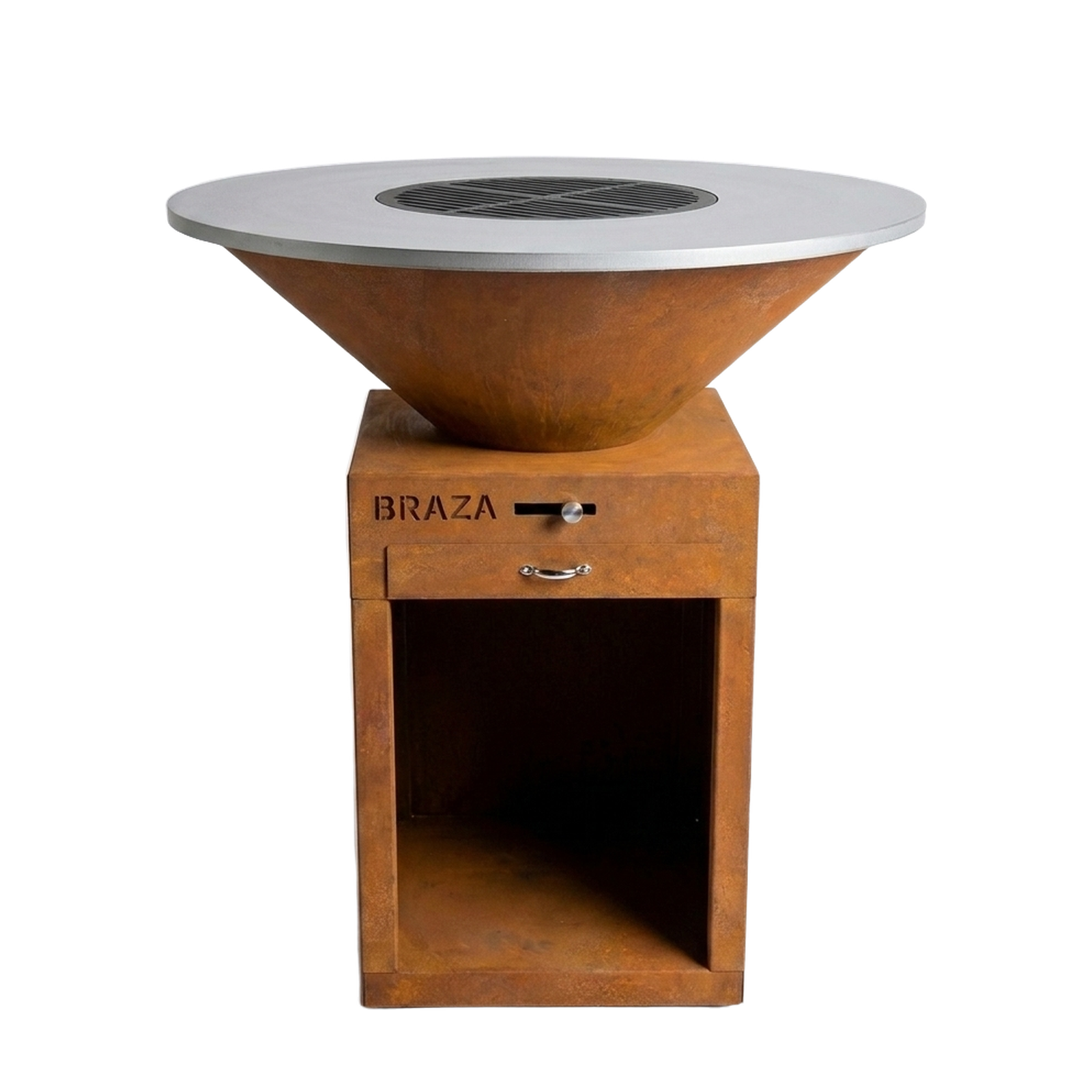 Brasero Plancha Corten face