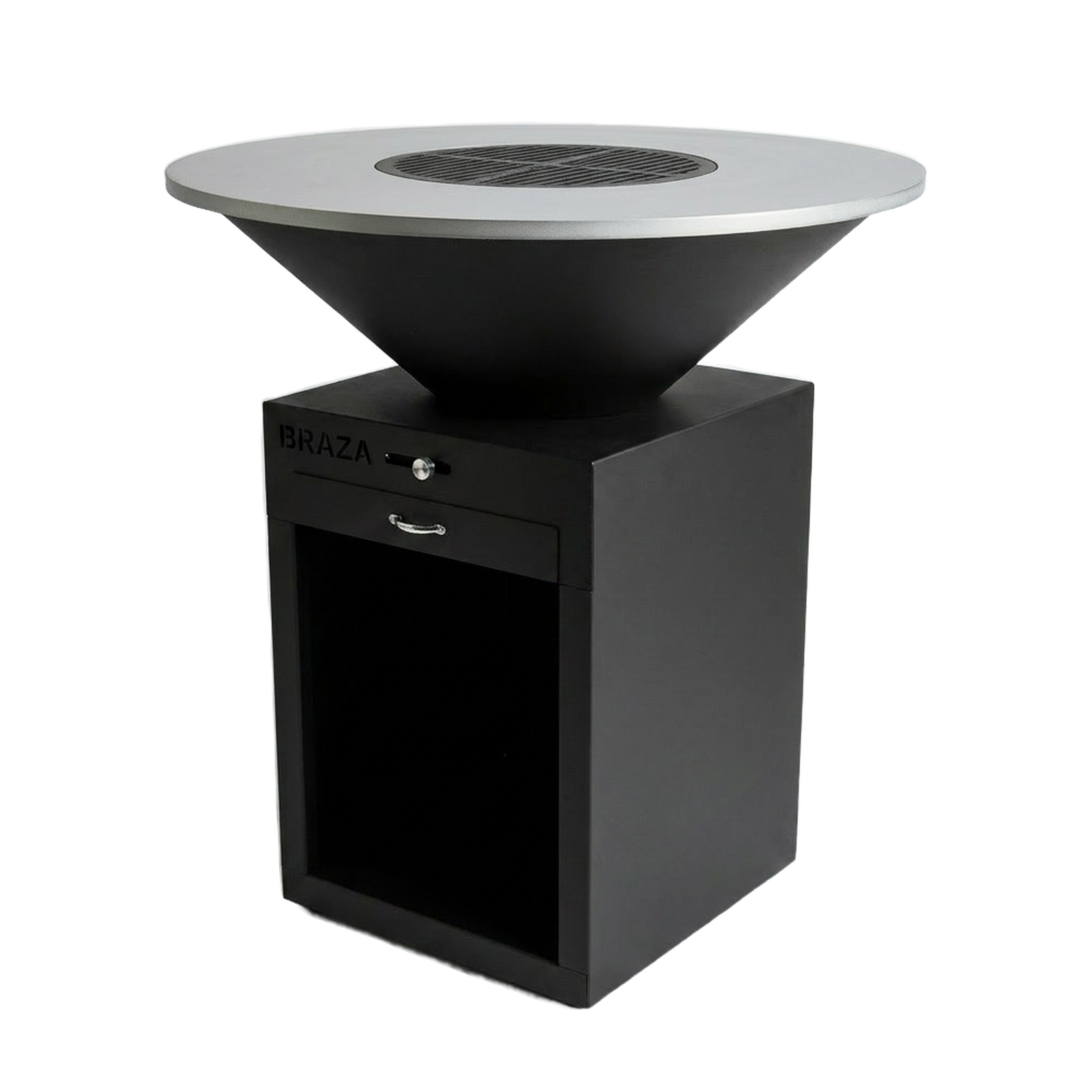 Brasero Plancha Noir profil